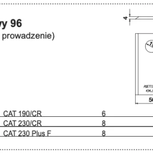 Nożyk kosiarki - LEWY - 96 (wzmocnione prowadzenie) - 434.994 - Pottinger