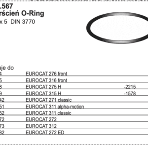Pierścień O-Ring 230 x 5 DIN 3770