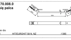 Ramię palca - przetrząsacza - 212.70.008.0 - Pottinger