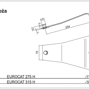 Docisk noża EUROCAT 275H/315 H - 434.131 - POTTINGER