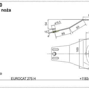 Docisk noża EUROCAT 275 H - 434.130 - POTTINGER