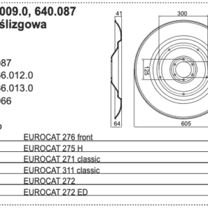 Talerz roboczy 605mm - 344.60.009.0 - Pottinger