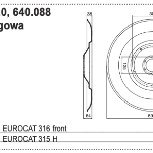 Tarcza ślizgowa 692mm - 345.60.009.0 - Pottinger
