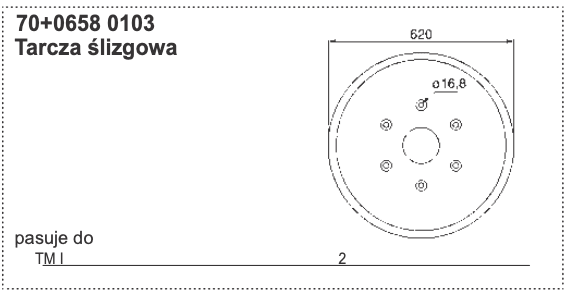 Tarcza ślizgowa - 0658 0103 - Pottinger