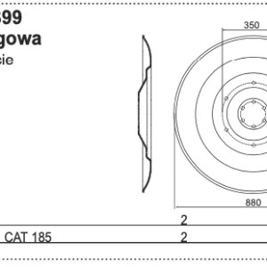 Tarcza roboczy 880mm - 0656 7399 - Pottinger