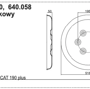 Talerz środkowy 520mm - 330.60.010.0 - Pottinger