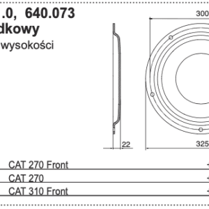 Talerz środkowy 327mm - 333.61.011.0 - Pottinger