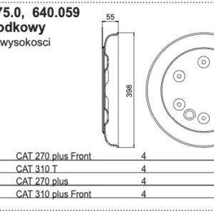 Talerz środkowy - 337.65.075.0 - Pottinger