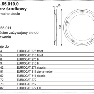 Talerz roboczy 353mm - 348.65.010.0 - Pottinger