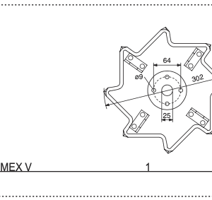 Nóż L do MEX - 434.091 - Pottinger