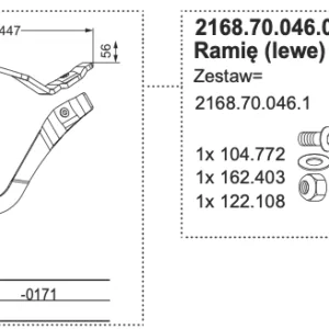 Ramię palca – Lewe – 2168.70.046.0 – Pottinger