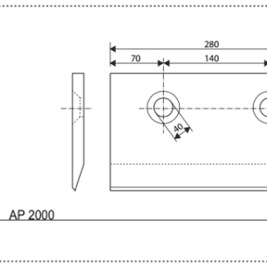 Nóż rębaka - 434.033 - Pottinger