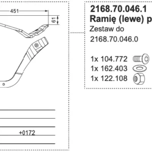Ramię palca - Lewe - 2168.70.046.1 - Pottinger