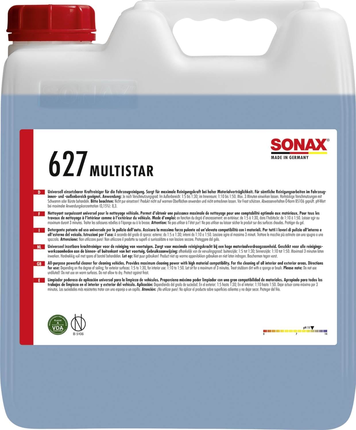 MULTISTAR 10L - Preparat czyszczący - 627600 - SONAX PROFESSIONAL 1 MULTISTAR 10L - Preparat czyszczący - 627600 - SONAX PROFESSIONAL
