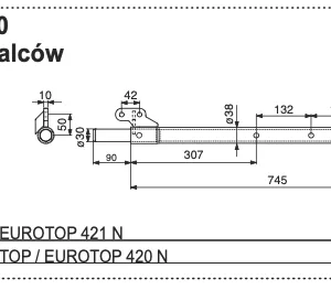 Rura zgrabiarki - 261.60.010.0 - POTTINGER