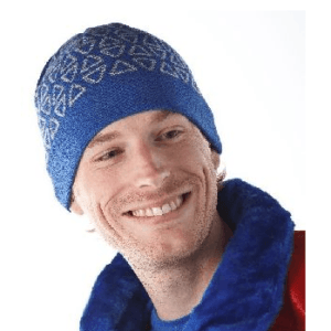 Czapka wełniana niebieska ze wzorem - 89721033 - DeLaval