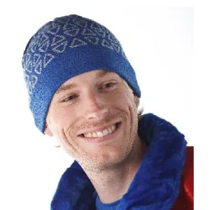 Czapka wełniana niebieska ze wzorem - 89721033 - DeLaval