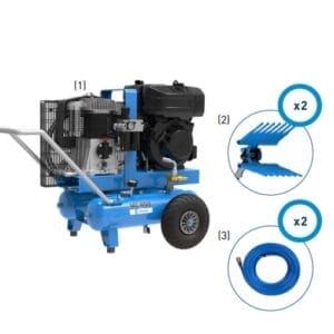 Kompresor sadowniczy - MC650 - Zestaw - kompresor spalinowy + kombajn do oliwek + wąż - KITS.0146 - Campagnola