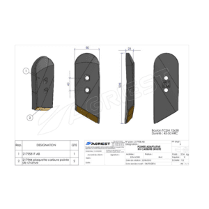 Dłuto – Pasuje do Kverneland 5390 – Prawe – AgriPower (1)