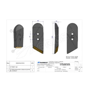 Dłuto – Pasuje do Kverneland 5390 – Prawe – AgriPower (1)