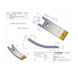 Dłuto kultywatora – Wzmocnienie HEAVY DUTY – Pasuje do HORSCH 340.60.850 260X80X20 – AgriPower (1)