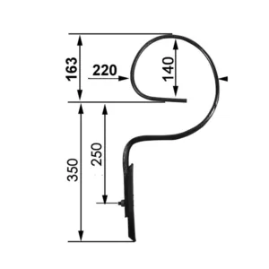Ząb kultywatora prosty – Prawy – 32×10 GERMINATOR 35×6 (1)