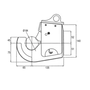 Hak do przyspawania odwracalny – Kat. 3-2 – Ø Sworzeń 28mm (1)