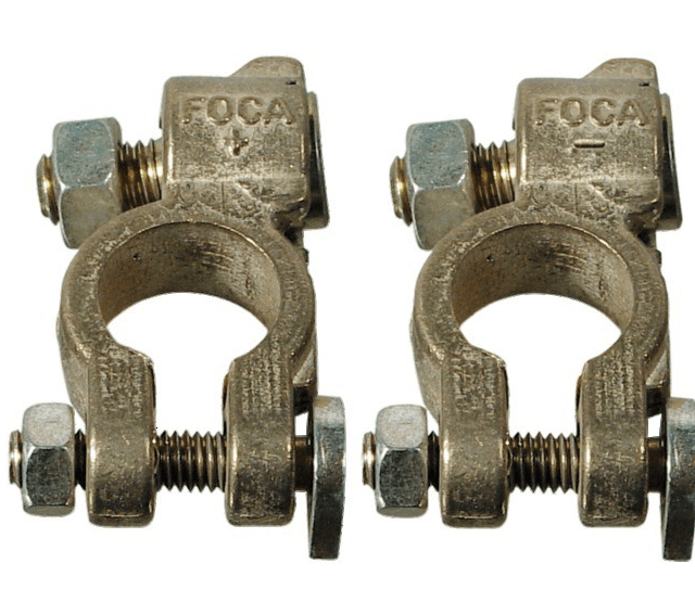 Klema akumulatora +/-, Ø otworu 15 , Przekrój kabla 95 FOCA - 2szt. 1 Klema akumulatora +/-, Ø otworu 15 , Przekrój kabla 95 FOCA - 2szt.