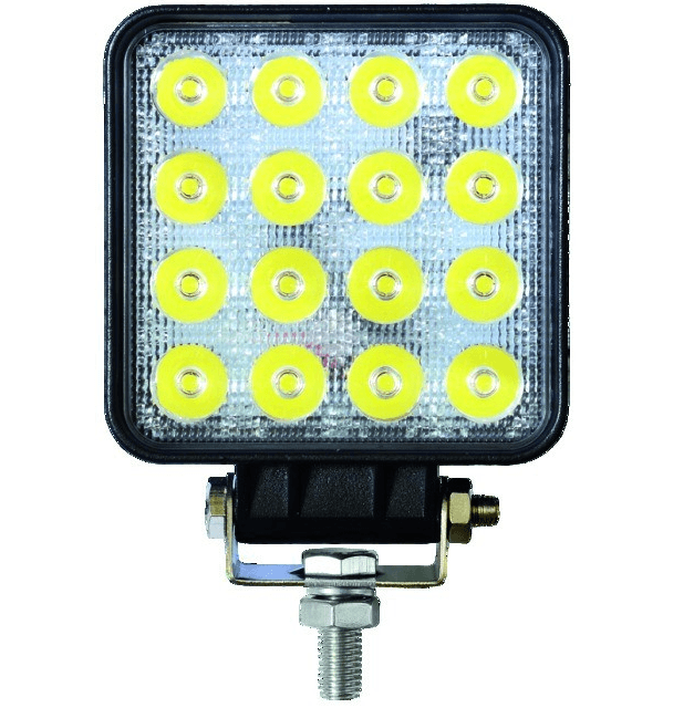 Lampa robocza LED, kwadratowa - 12/24V - 48W - 2400 LM - IP67 - ECE R10 CE - Oświetlenie o dalekim zasięgu 1 Lampa robocza LED, kwadratowa - 12/24V - 48W - 2400 LM - IP67 - ECE R10 CE - Oświetlenie o dalekim zasięgu