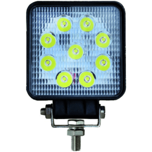 Lampa robocza LED, kwadratowa - 12/24V - 27W - 1400 LM - IP67 - ECE R10 CE - Oświetlenie o dalekim zasięgu
