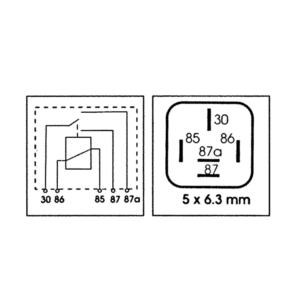 Przekaźnik 12V-20-30A – 5×6,3MM – 5 (1)