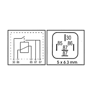Przekaźnik 12V-30A – 5×6,3MM – 5 styków (1)