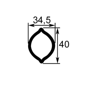 Rura – 34,5X40X4 – Dł. 1000