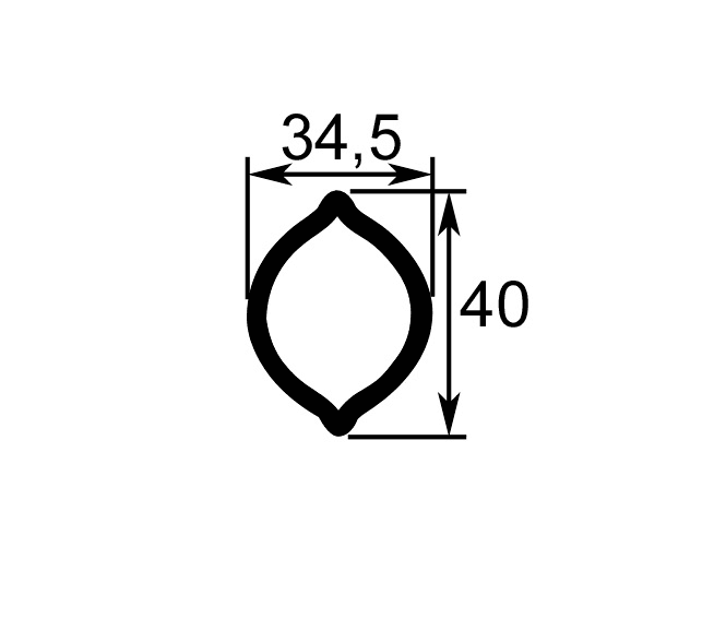 Rura wałka WOM - Typ 1B - 39,5X49X4 - Dł. 1000 2 Rura wałka WOM - Typ 1B - 39,5X49X4 - Dł. 1000