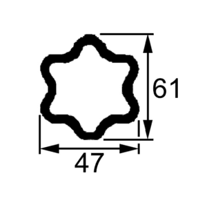Rura – Typ S5 – 61X47 – Dł. 1000