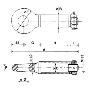 Zaczep oczkowy obrotowy, 10T, PT 48 (1)