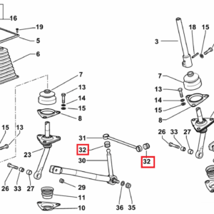 Tulejka plastikowa drążka zmiany biegów - 0.255.6454.0 - SDF