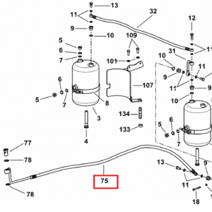 Przewód układu pneumatycznego - SDF - 0.015.9645.3/10