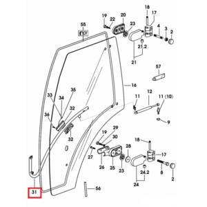 UCHWYT DRZWI - LEWY - 0.013.0764.4/10 - SDF