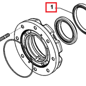 Uszczelniacz piasty mostu przedniego - 0.900.2710.9 - SDF