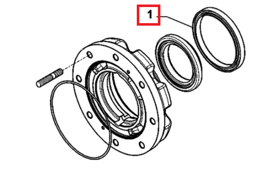 Uszczelniacz piasty mostu przedniego - 0.900.2710.9 - SDF 1 Uszczelniacz piasty mostu przedniego - 0.900.2710.9 - SDF