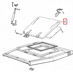 Pokrywa szyberdachu - 0.012.8898.3 - SDF