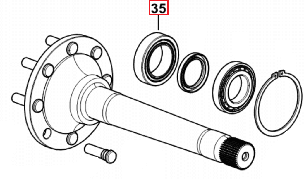 Łożysko półosi reduktora - 70x110x31 - 2.2999.227.9 - SDF 2 Łożysko półosi reduktora - 70x110x31 - 2.2999.227.9 - SDF