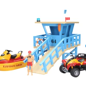 Stanowisko plażowe ratownika wodnego - w zestawie quad, skuterem wodny i figurka - 62780 - BRUDER
