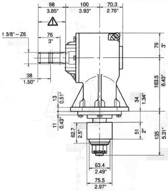 Przekładnia kątowa 1:1,92 - BONDIOLI 2 Przekładnia kątowa 1:1,92 - BONDIOLI