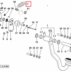Sprężyna pedału sprzęgła - 2.4049.242.2 - SDF