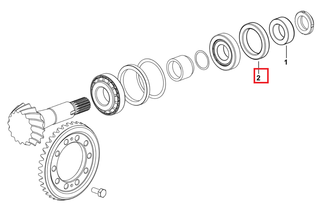 Pierścień uszczelniający przedniego mostu - 2.1529.007.0/10 - SDF 1 Pierścień uszczelniający przedniego mostu - 2.1529.007.0/10 - SDF