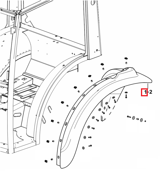Poszerzenie błotnika lewe - 0.015.0590.0/10 - SDF 1 Poszerzenie błotnika lewe - 0.015.0590.0/10 - SDF