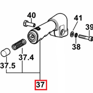 Dźwignia hamulca postojowego - 0.014.9739.4/20 - SDF