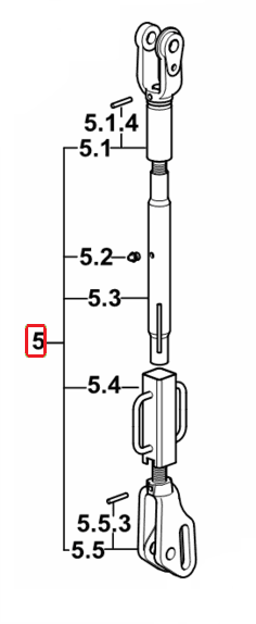 Cięgno pionowe regulowane - 0.010.4772.4/30 - SDF 1 Cięgno pionowe regulowane - 0.010.4772.4/30 - SDF